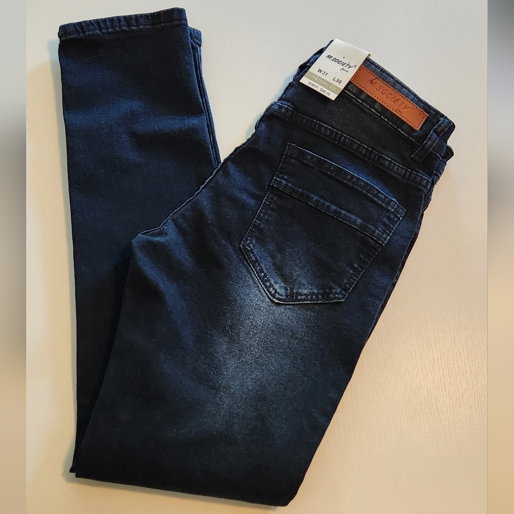 M.Society Super Stretch Womens Ink Skinny Fit Jeans